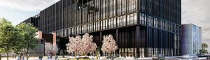 External Artist Impression of new MECD building at Manchester University